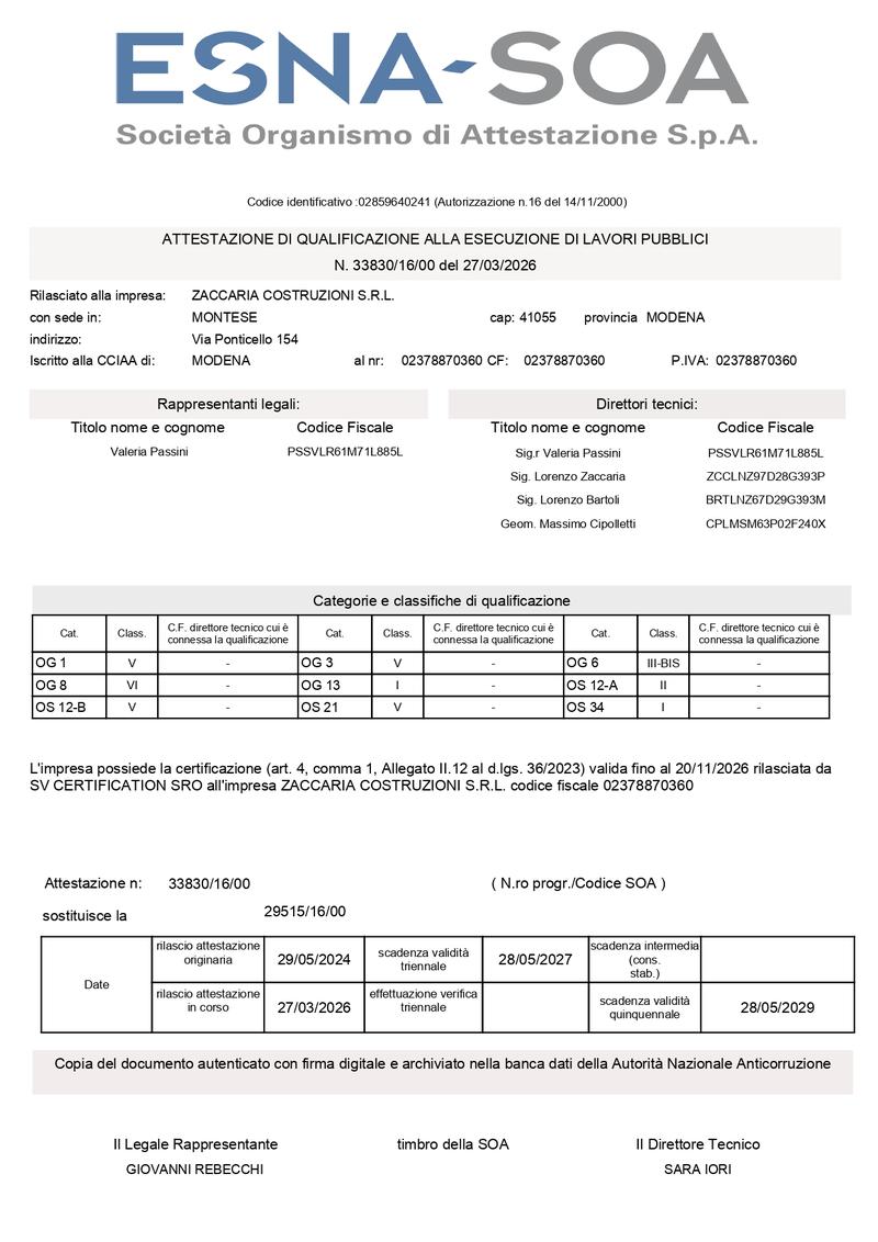 Qualificazione alla esecuzione di lavori pubblici