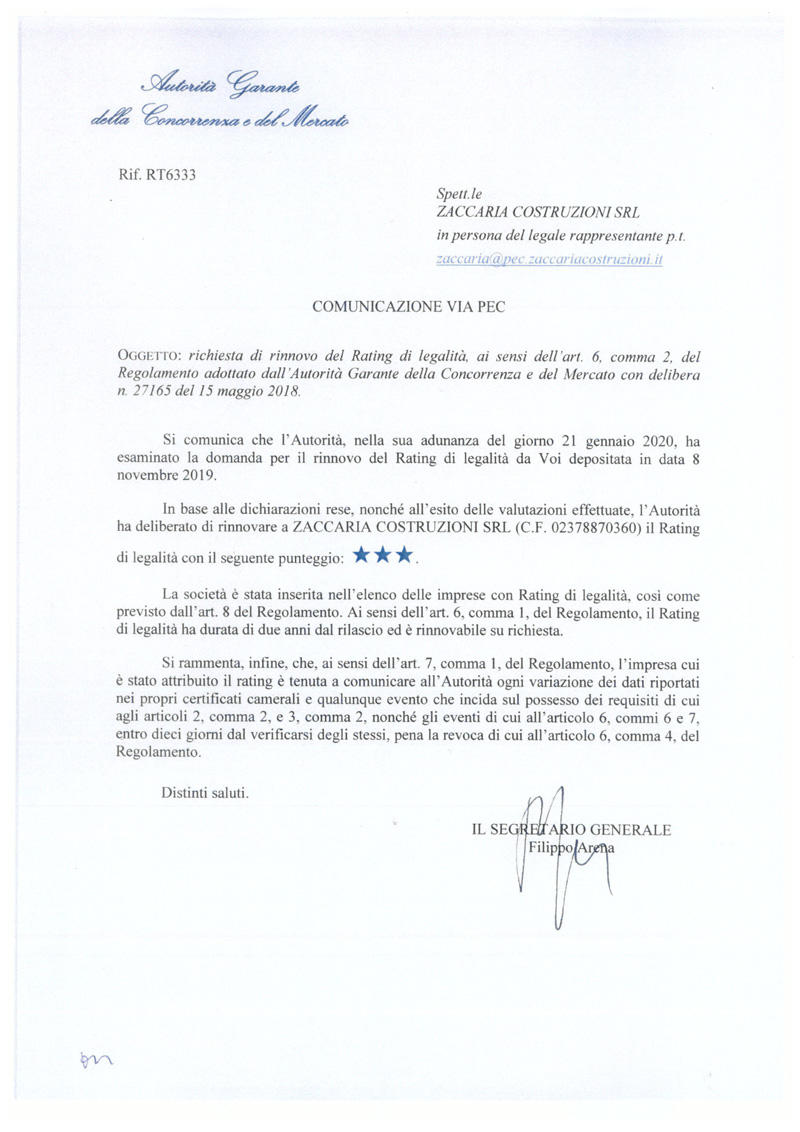 Rating di legalità